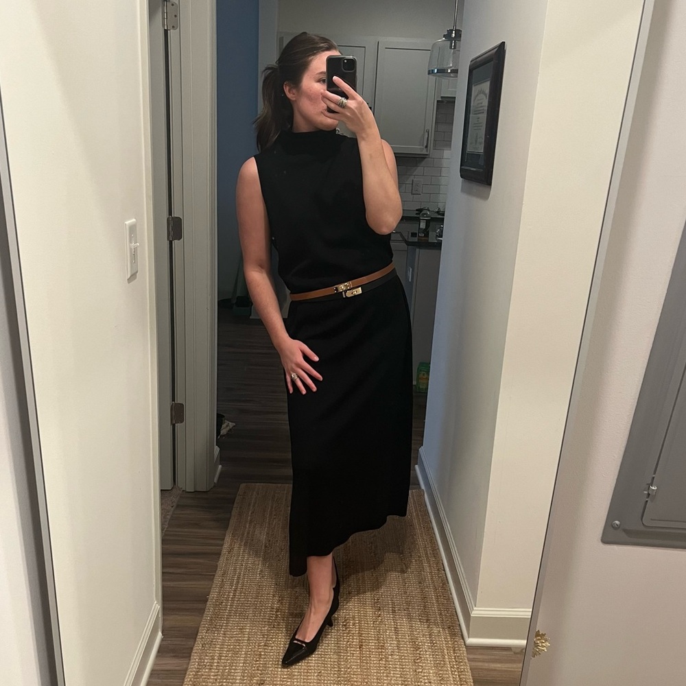 Sleeveless Maxi Turtleneck Dress